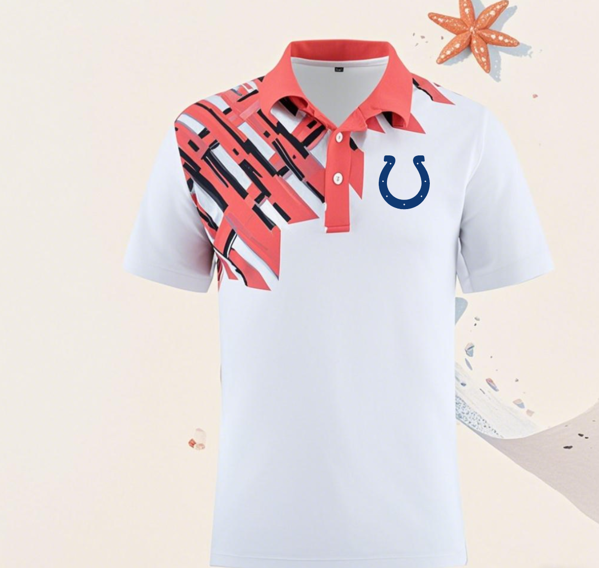 Indianapolis Colts white Men 2025 NFL polo T shirt